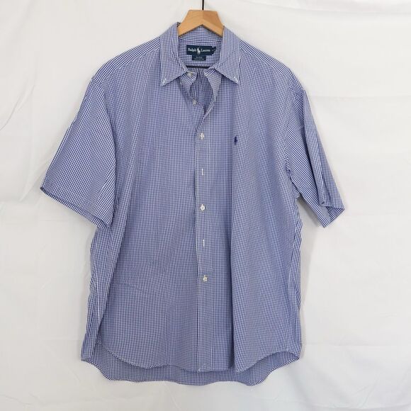 Ralph Lauren Other - Ralph Lauren Men's Short Sleeve Blake Cotton Button Down Gingham Shirt - XL